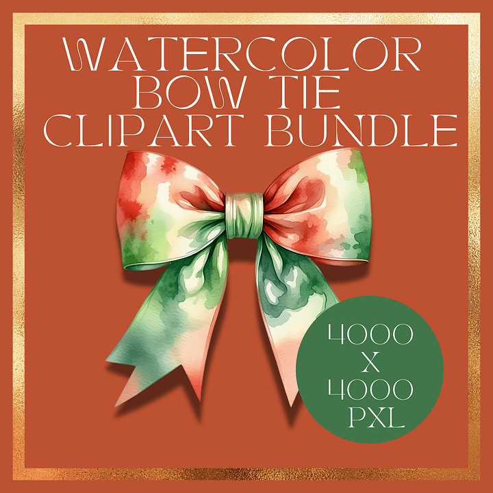 Watercolor Bow Tie Clipart Bundle product image (2)