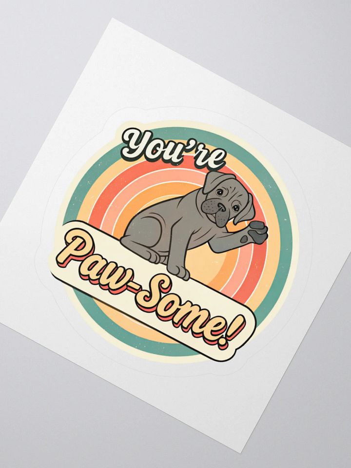 Pawsitively Groovy Dog Sticker product image (4)