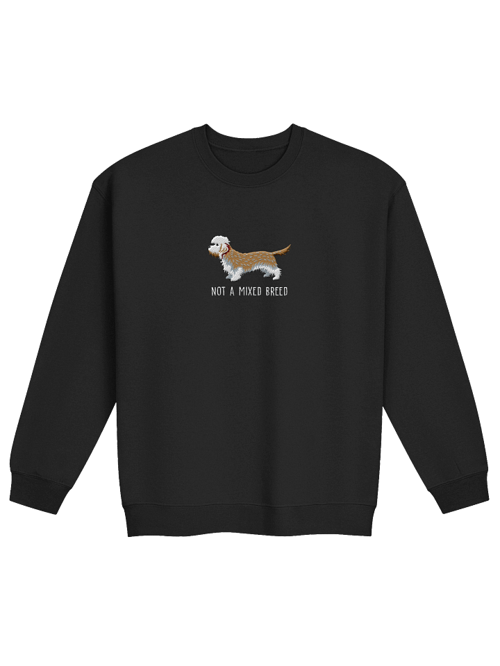 Not a Mixed Breed Sweatshirt (Embroidered) of a Dandie Dinmont Terrier(Mustard) product image (4)
