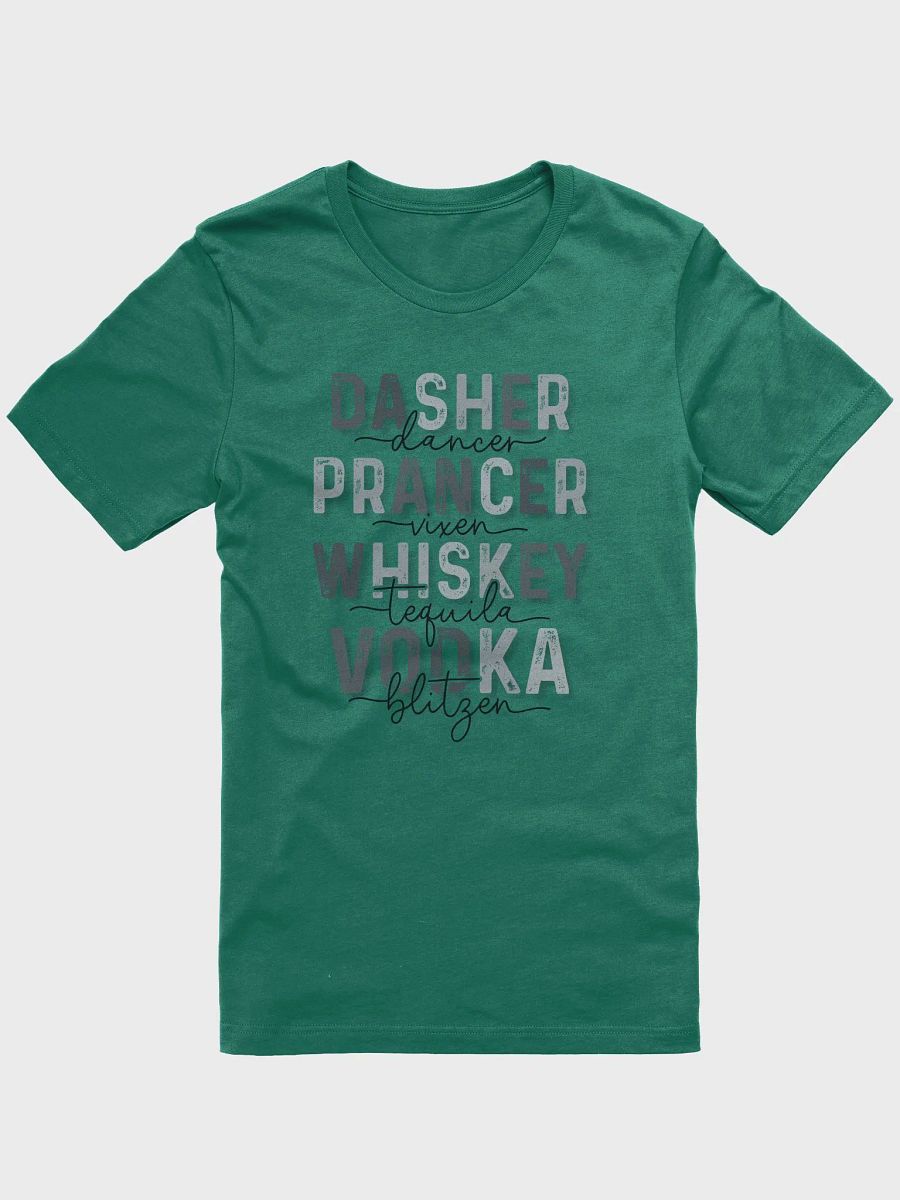 Dasher & Dancer Whimsical Holiday Spirits T-Shirt - Noir product image (1)