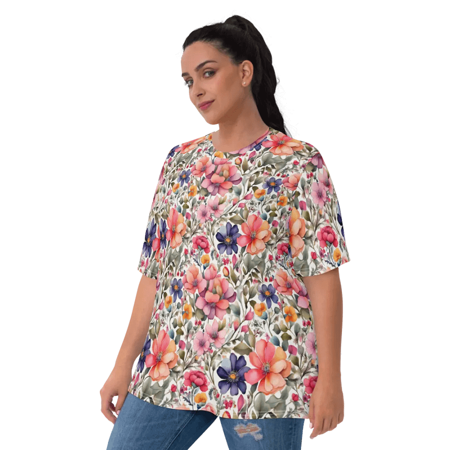Floral Pattern All Over Print T-shirt product image (10)