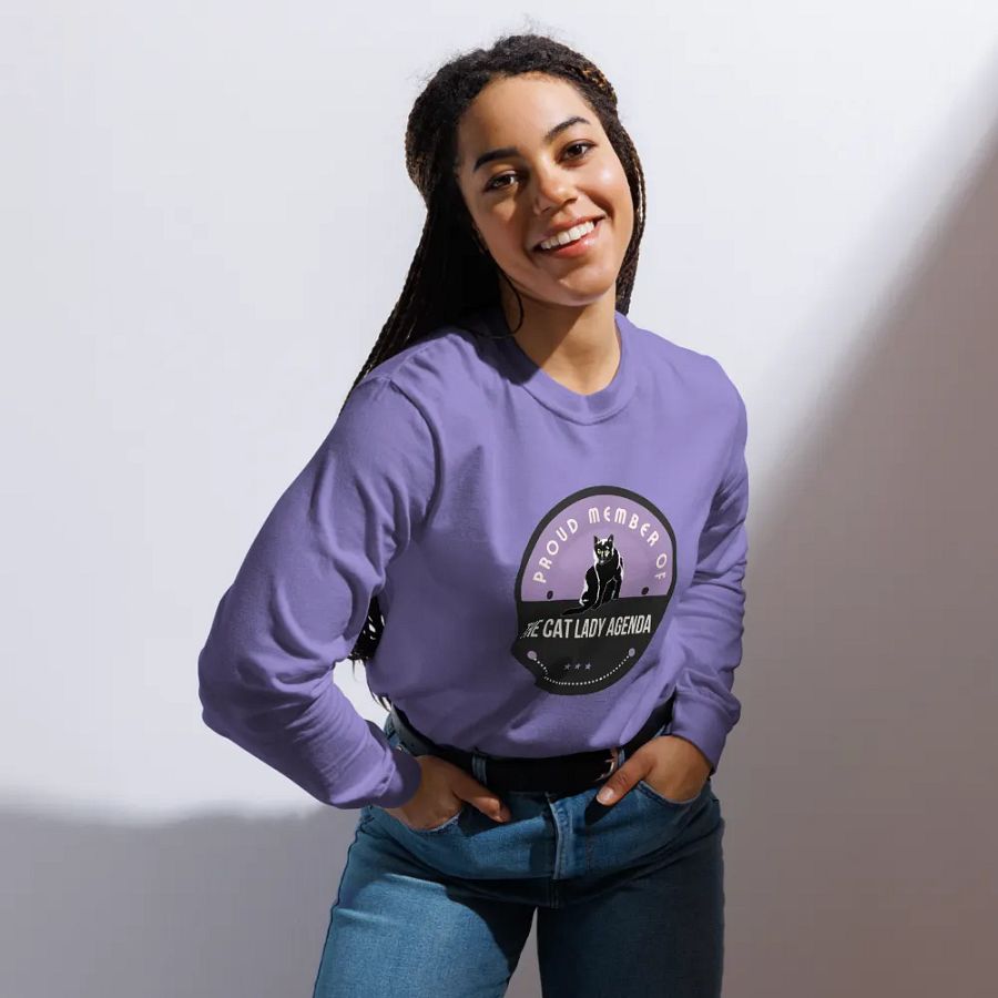 The Cat Lady Agenda: Feminist inspired long sleeve shirt product image (54)