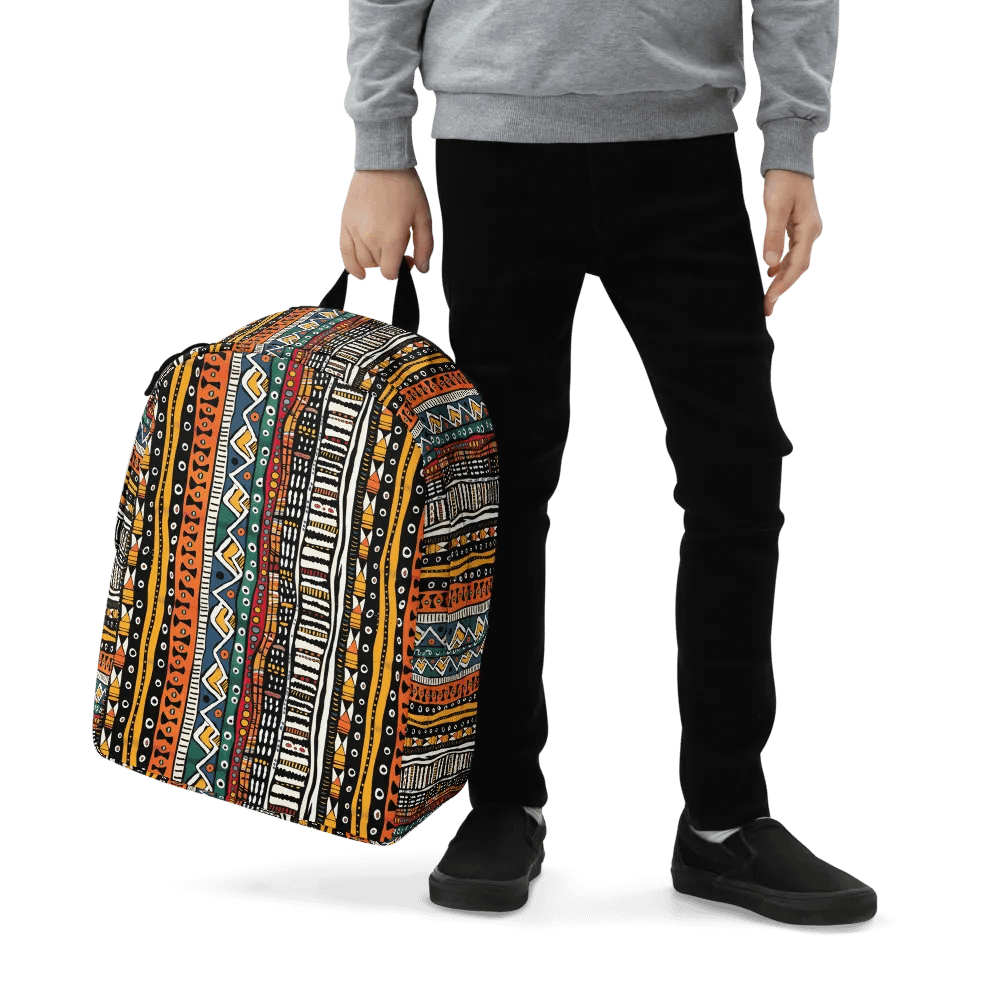 African Mudcloth Laptop Backpack product image (7)
