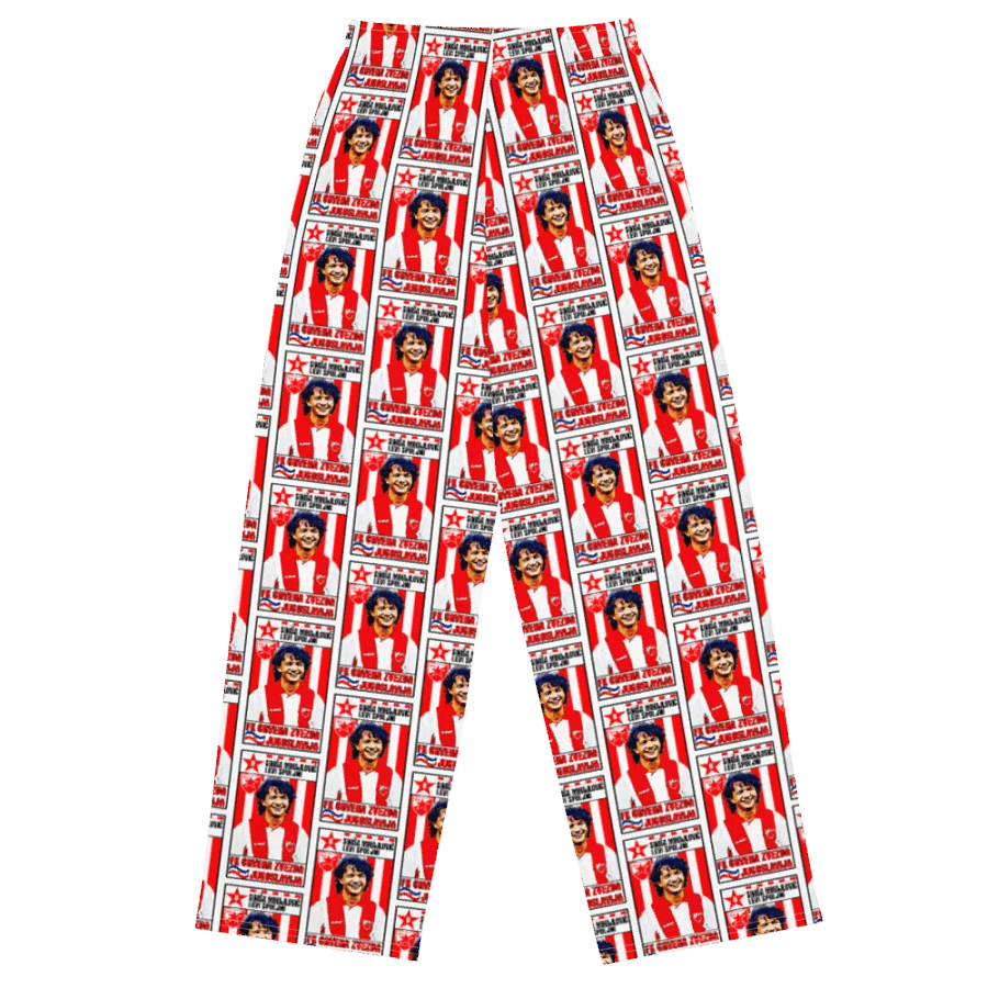 Siniša Mihajlović (FK Crvena Zvezda) #2 All-Over Print Unisex Wide-Leg Pants product image (3)