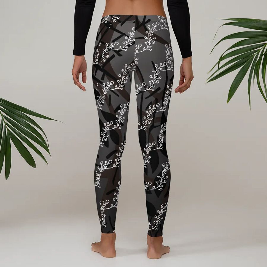 JoBeth Designed- Black Leaves🍃Adult Leggings👖 product image (3)