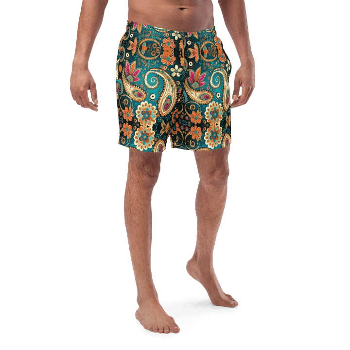 Men's Boho Chic Paisley Paradise Swim Trunks product image (1)