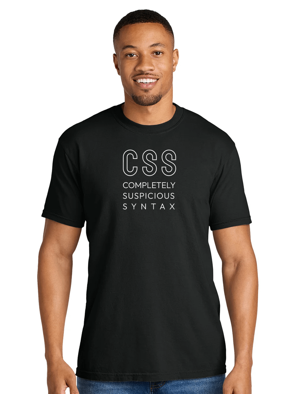 CSS: completely suspicious syntax t-shirt product image (12)