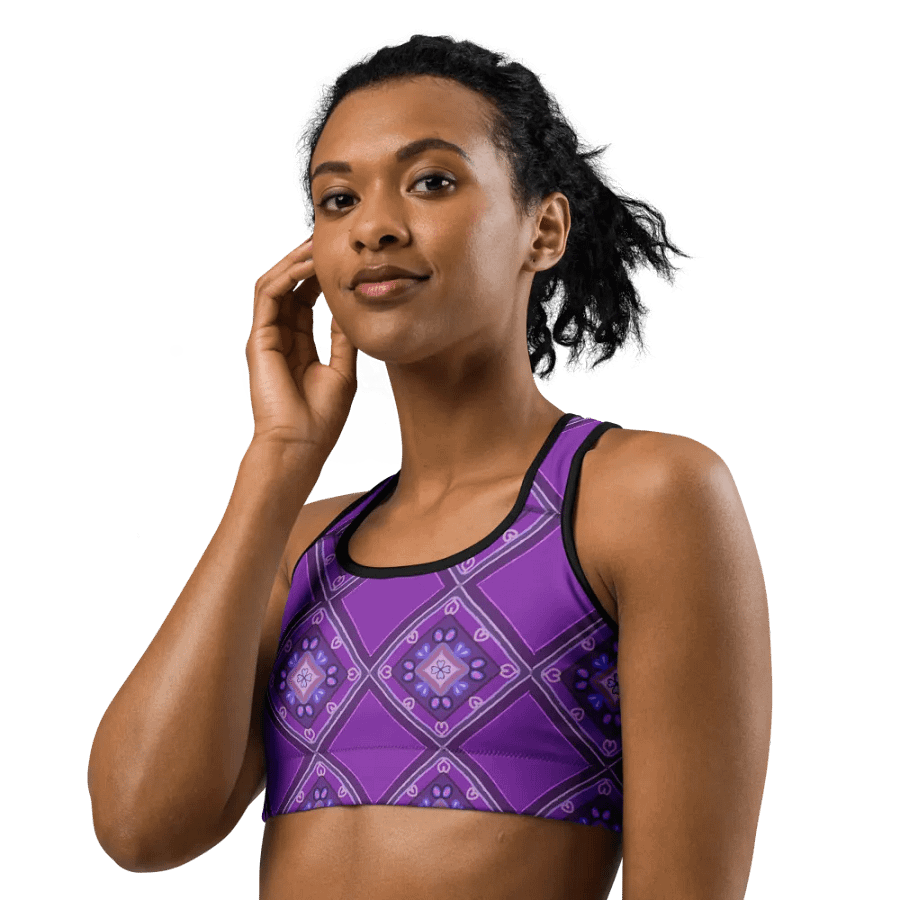Purple Pattern Sports Bra product image (8)