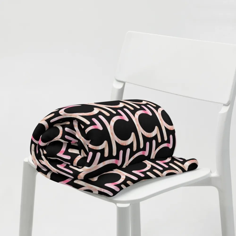 Libra Earth-tone Sigil Black Throw product image (7)