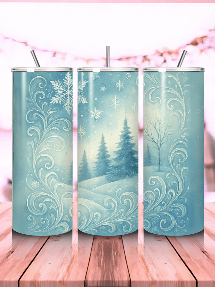 Winter Outdoor Snowy Landscape Tumbler Wrap PNG – 20oz Skinny Sublimation Design with Serene Snow-Covered Scenery & Cozy Seasonal Vibes – Perfect Winter Gift – 300 DPI Instant Digital Download product image (1)