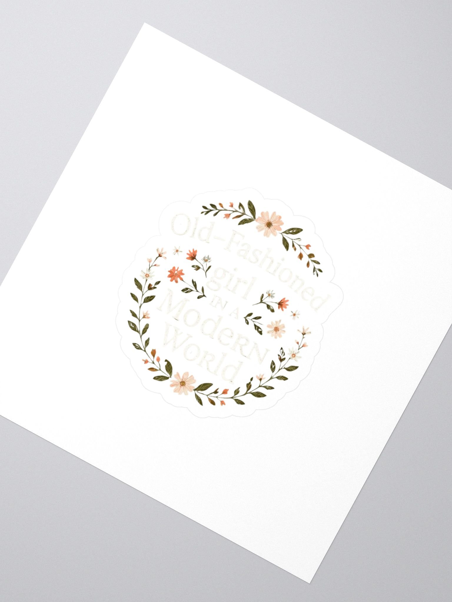 Old-Fashioned Girl in a Modern World Sticker product image (2)