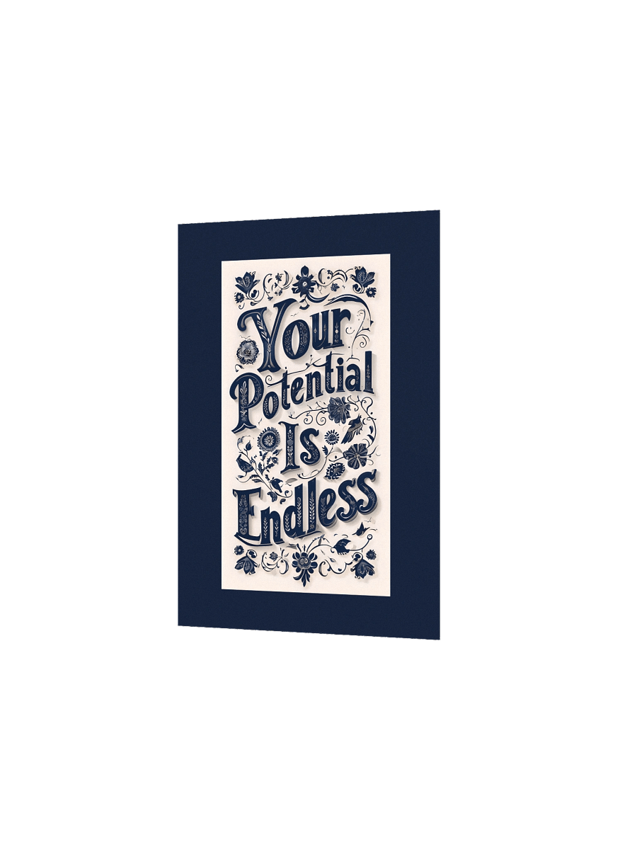 Your Potential Is Endless – Decorative Typography Dark Background Poster product image (2)