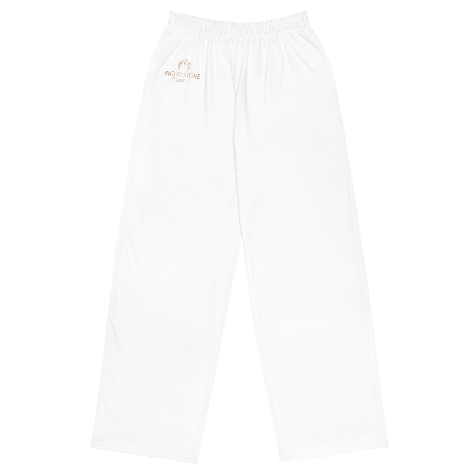 "Walk in Light" Premium Trousers | Unisex Minimalist White Pants | Christian Casual Wear | Versatile & Comfortable Bottoms product image (1)