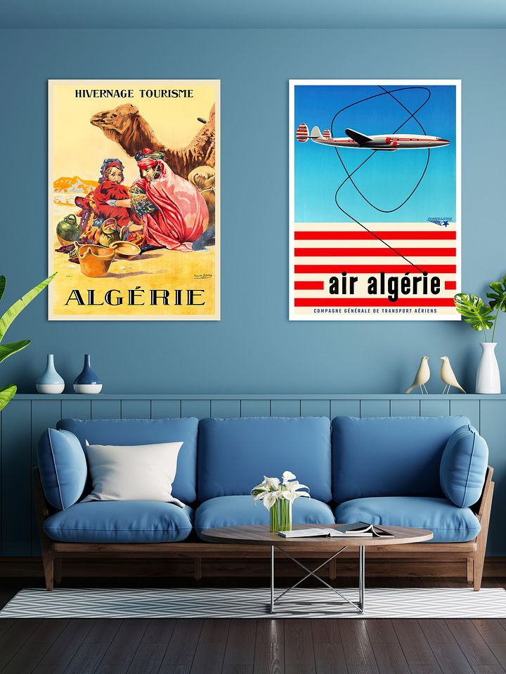Air Algerie, Algeria, 1958 — retro vintage travel poster, retro travel art, retro travel wall art, airline poster, 50s poster product image (2)