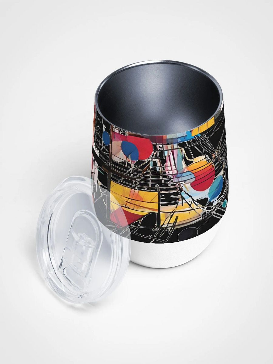 Stylish Kadinsky inspired wine tumbler for art moms dads friends product image (3)
