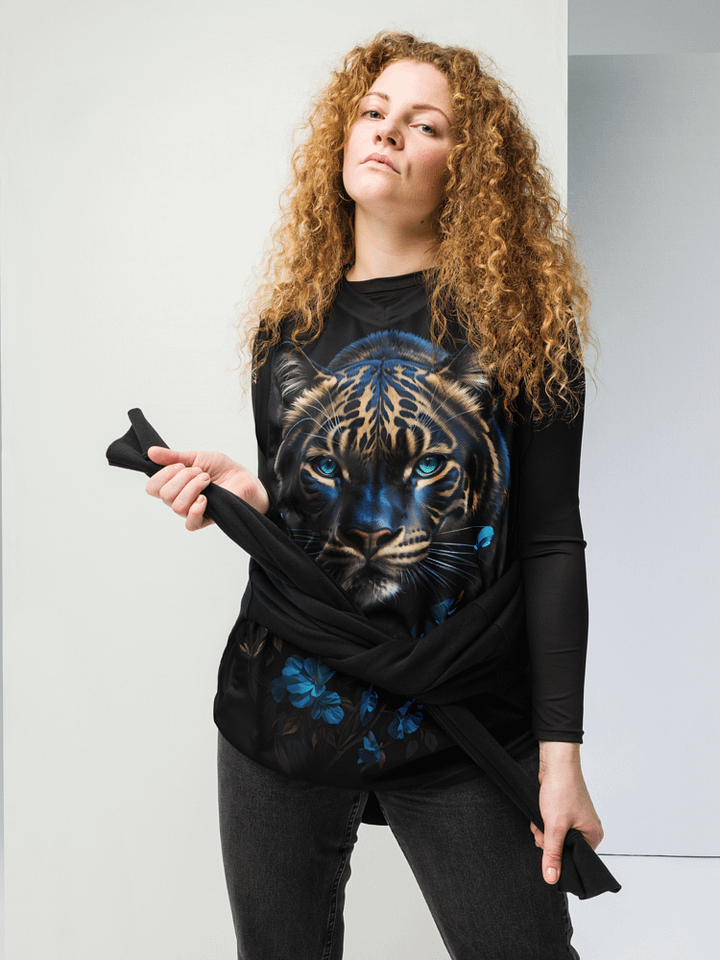 Majestic Tiger Eyes Blue - Unisex Basketball Jersey UPF50+ protection product image (1)