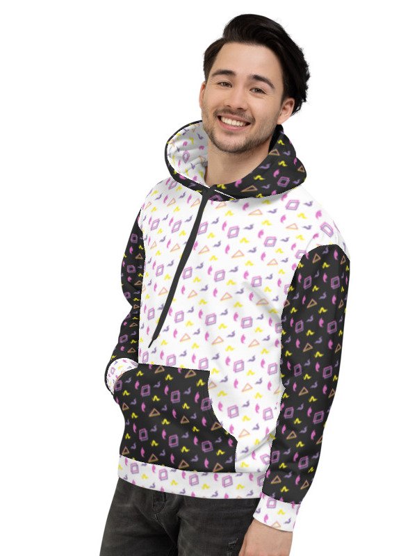 Worm Party black and white hoodie product image (1)