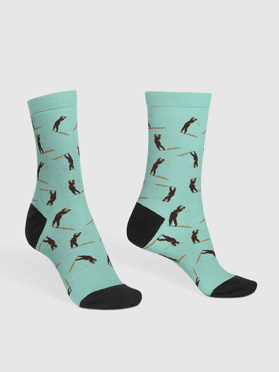 From the Drop Zone Splatter Mint Green Crew Socks product image (3)