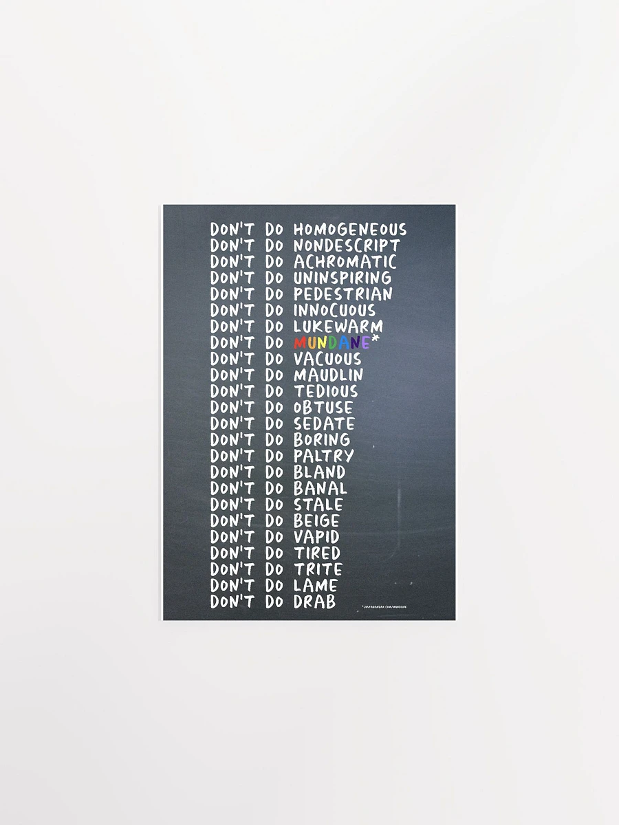 Mundane Series Matte Paper Poster - justadandak.com [don't do / colour / portrait] product image (1)