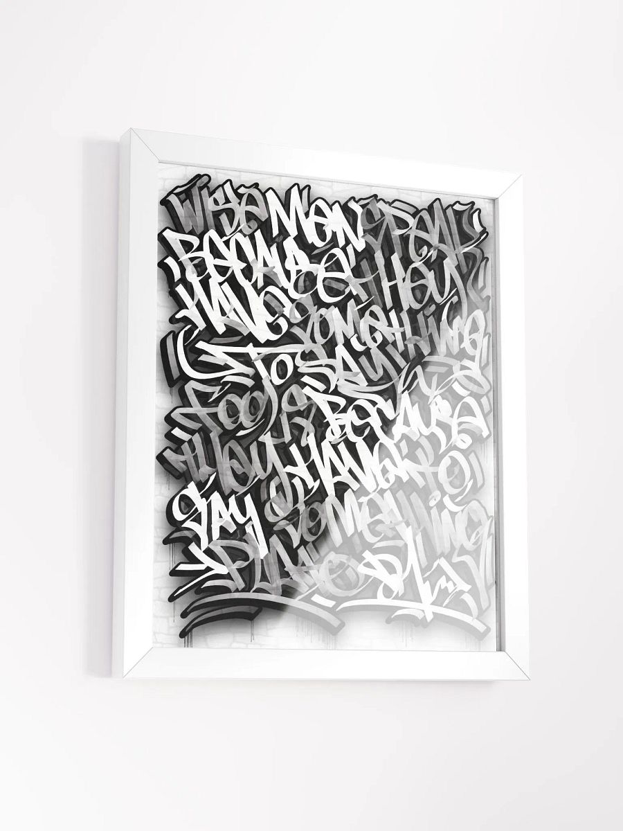 Wise Men Speak Because they have Something to Say, Fools Because they have to Say Something, Plato, D1, Graffiti, Framed Poster 04 product image (3)