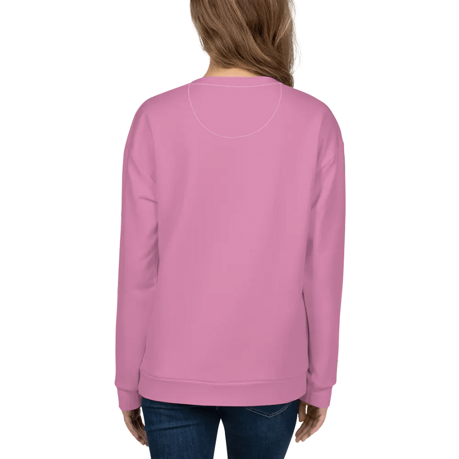 Plain Medium Carnation Pink True Summer Unisex Recycled Polyester Heavyweight Premium Sweatshirt by Treasure Pie product image (8)