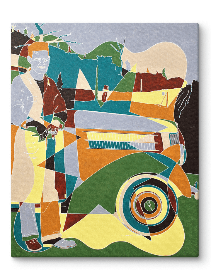 Pat's '36 Ford (2014) on canvas, cropped version (30" x 24") product image (2)