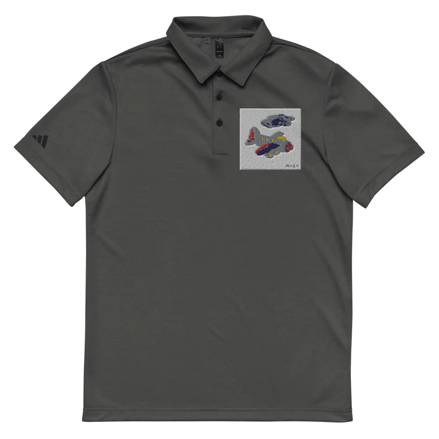 Kid Airplane (Adidas Space-Dyed Polo Shirt) product image (4)