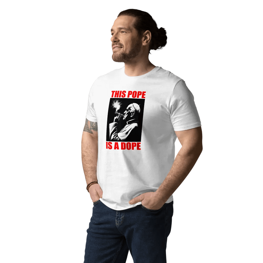 Satirical Pope Smoking T-Shirt This Pope is a Dope product image (12)