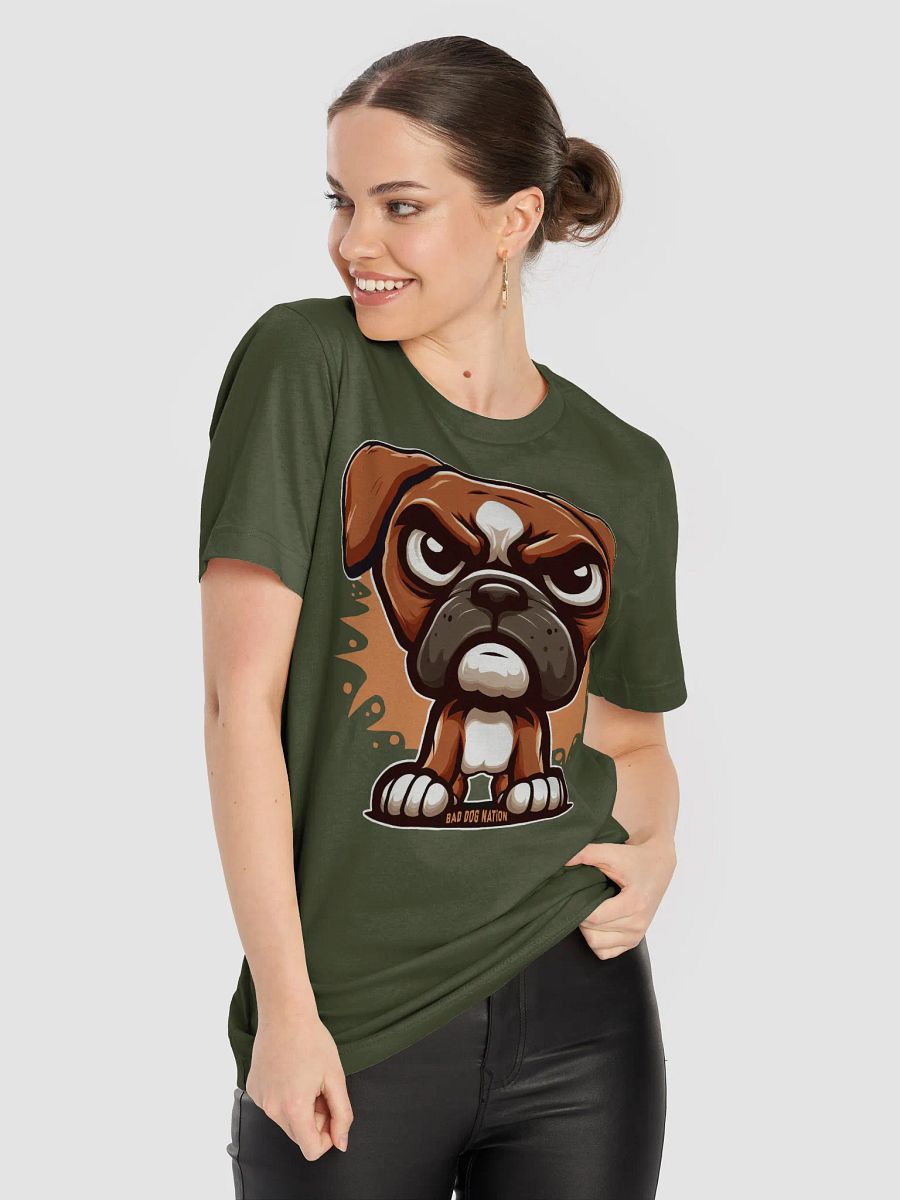 Boxer Angry Pup (natural ears) - Premium Adult Unisex T-shirt product image (12)