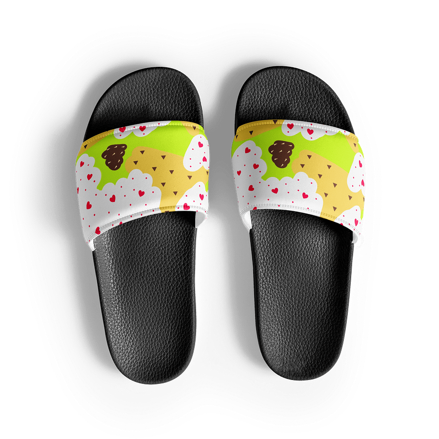 Whimsical Green Abstract Women's Slides product image (4)
