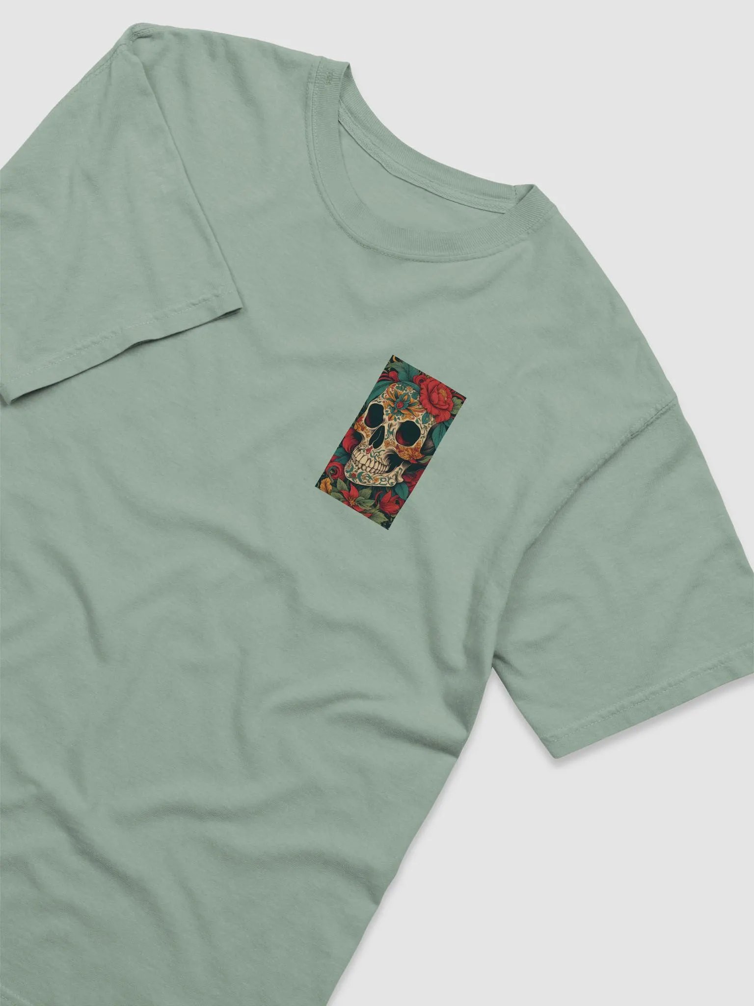 Dia de los Muertos Floral Skull T-Shirt product image (27)