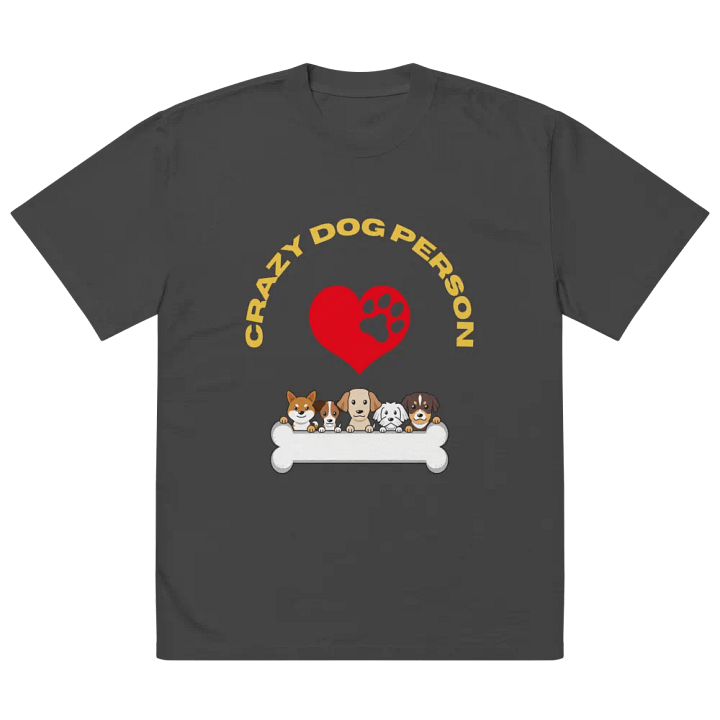 "Crazy Dog Person T-Shirt – AS Colour Premium Oversized Faded T-Shirt by AS ColourInspired by Nancy Gallimore’s Love for Animals" product image (2)
