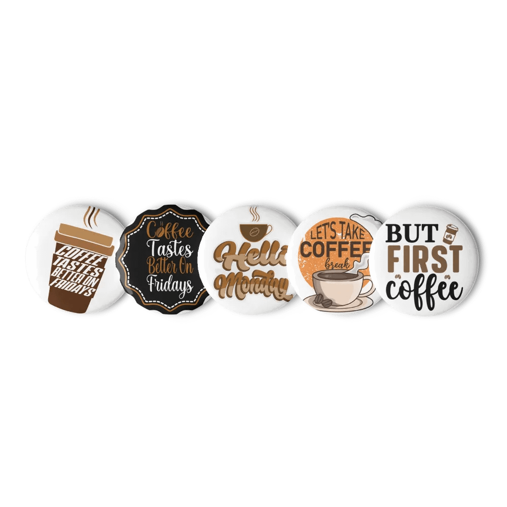 Friday Coffee Vibes Pin Button Set product image (5)