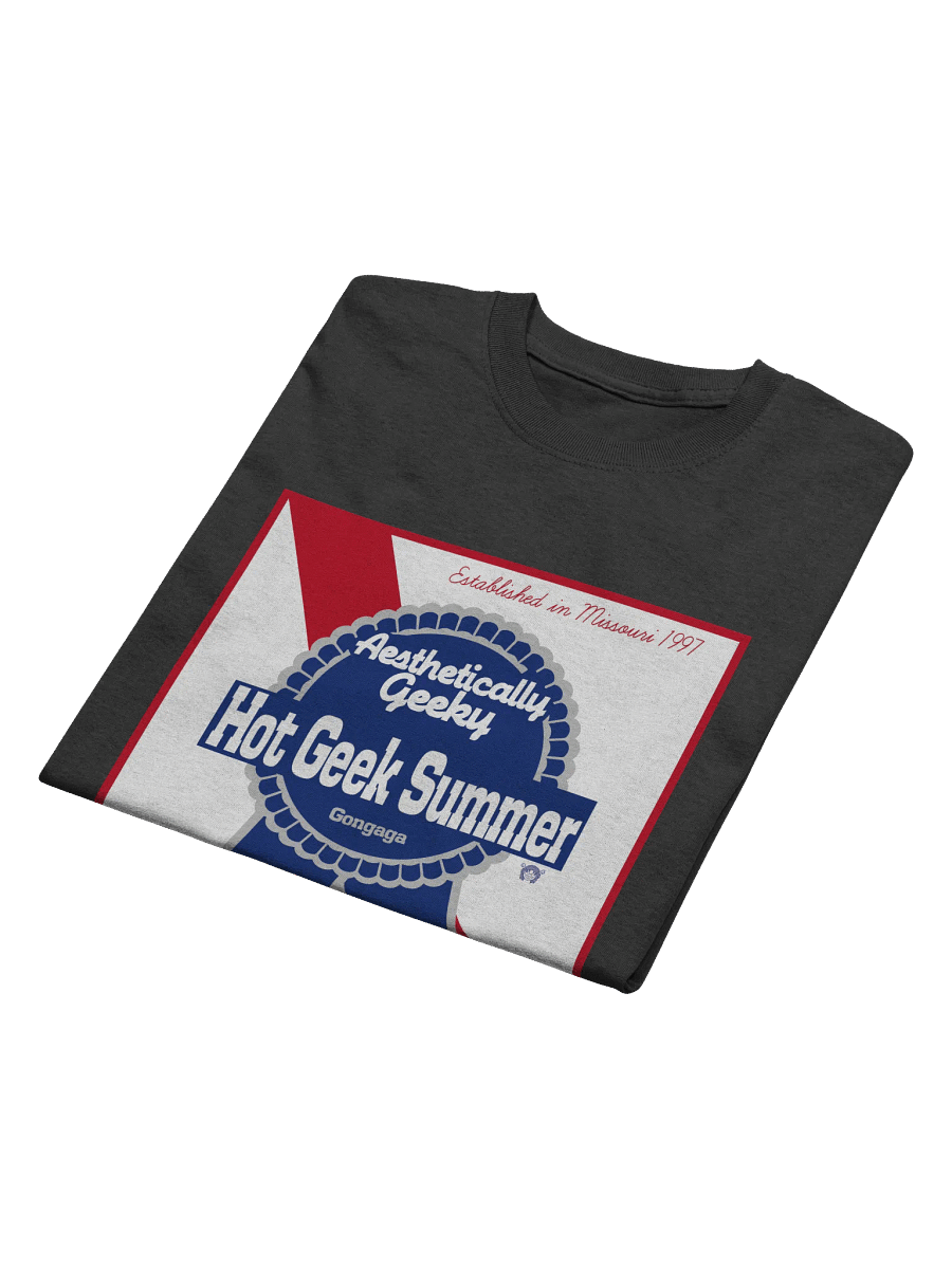 Aesthetically Geeky Hot Geek Summer Pabst Blue Ribbon Parody T-Shirt product image (23)