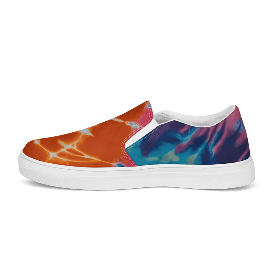 Marble Swirl Tie-Dye Women's Slip-On Shoes product image (9)