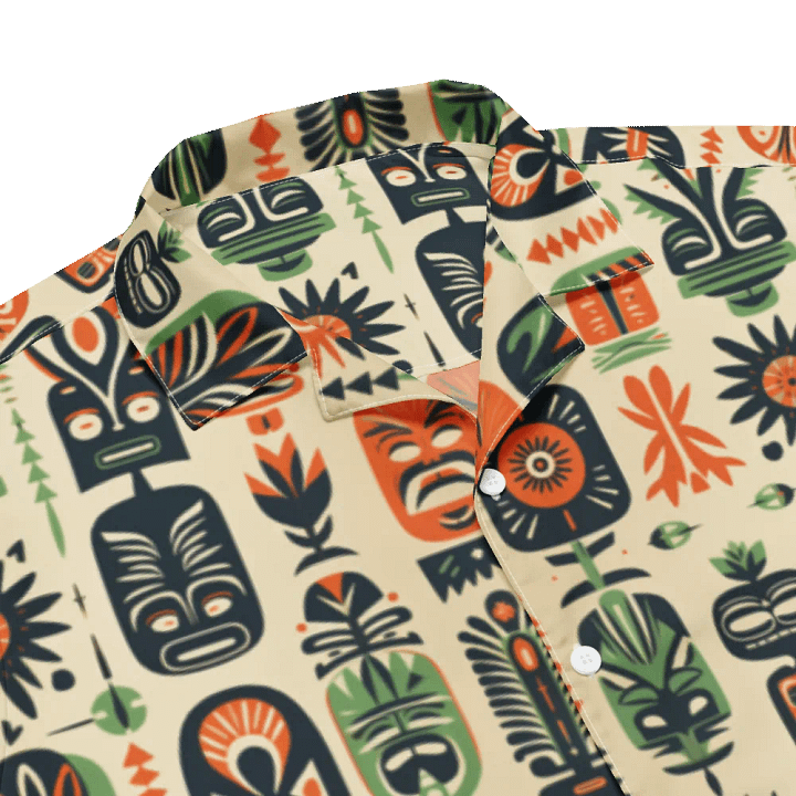 Retro Tiki Pattern Hawaiian Shirt product image (2)