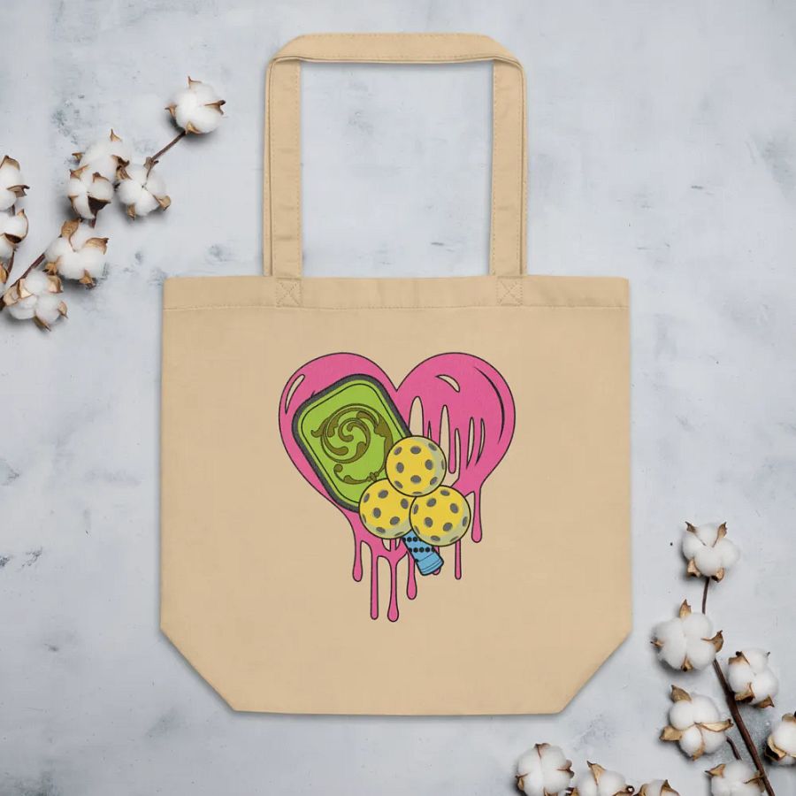 Heart Pickleball Ornate Love Eco Tote product image (3)