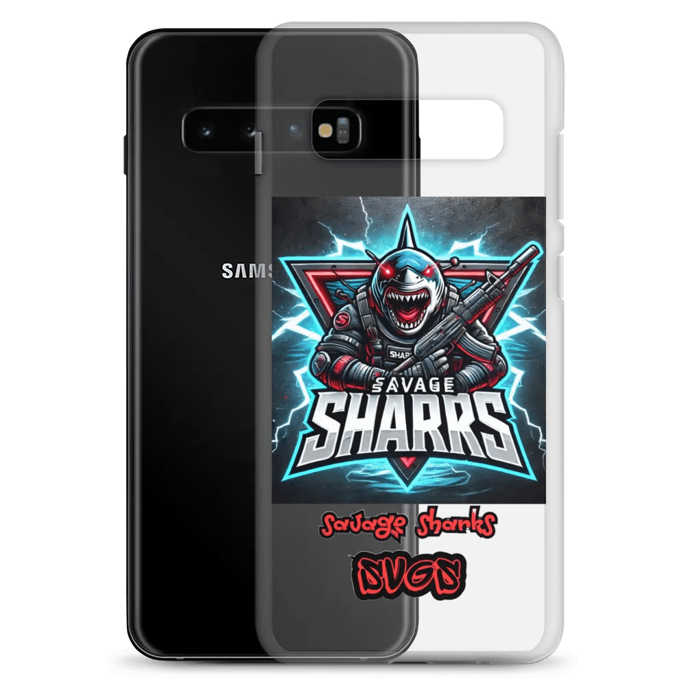 Savage Sharks Space Gun Clear Samsung® Case product image (8)