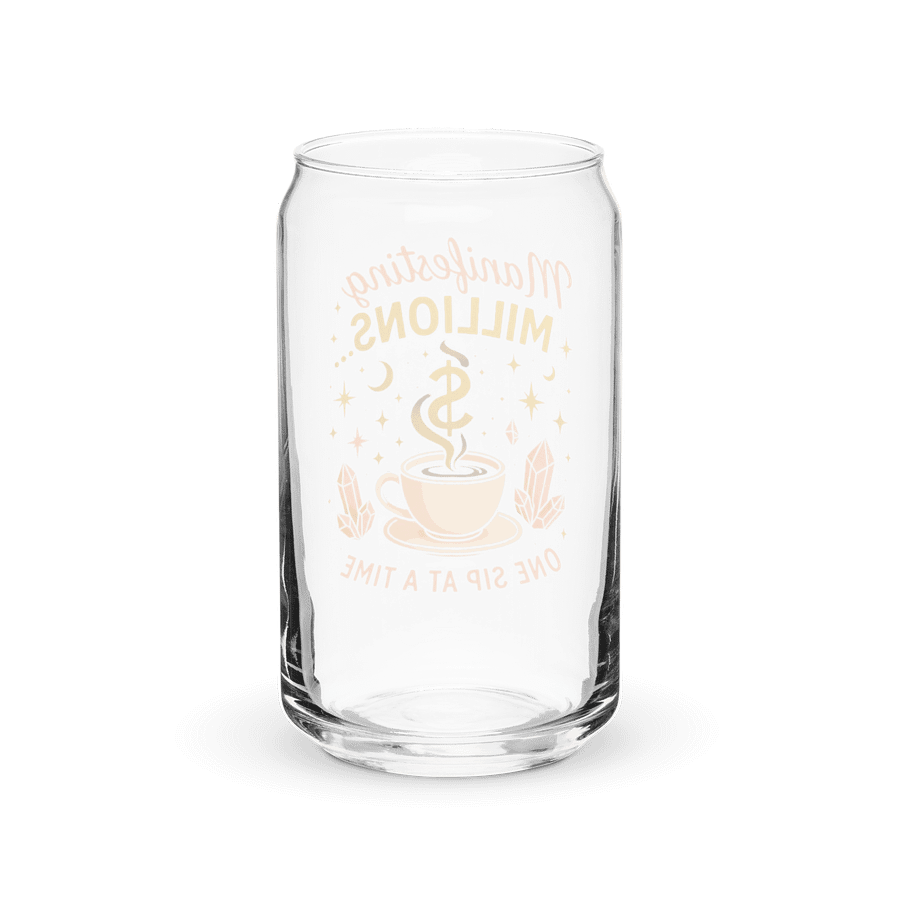"Manifesting Millions" Can Glass | Wealth Vibes Only product image (6)
