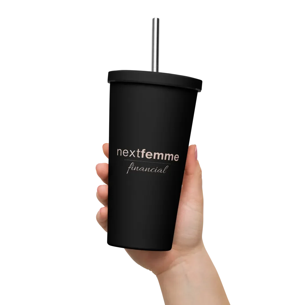 Insulated Tumbler Collection with Straw in Pink Logotype product image (7)