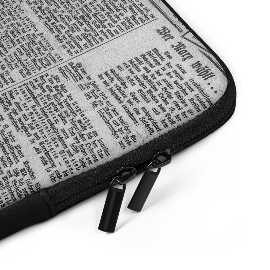 Vintage German Newspaper Laptop Sleeve product image (4)