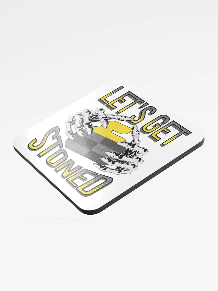 Lets Get Stoned Curling Funky Skeleton Coaster product image (4)