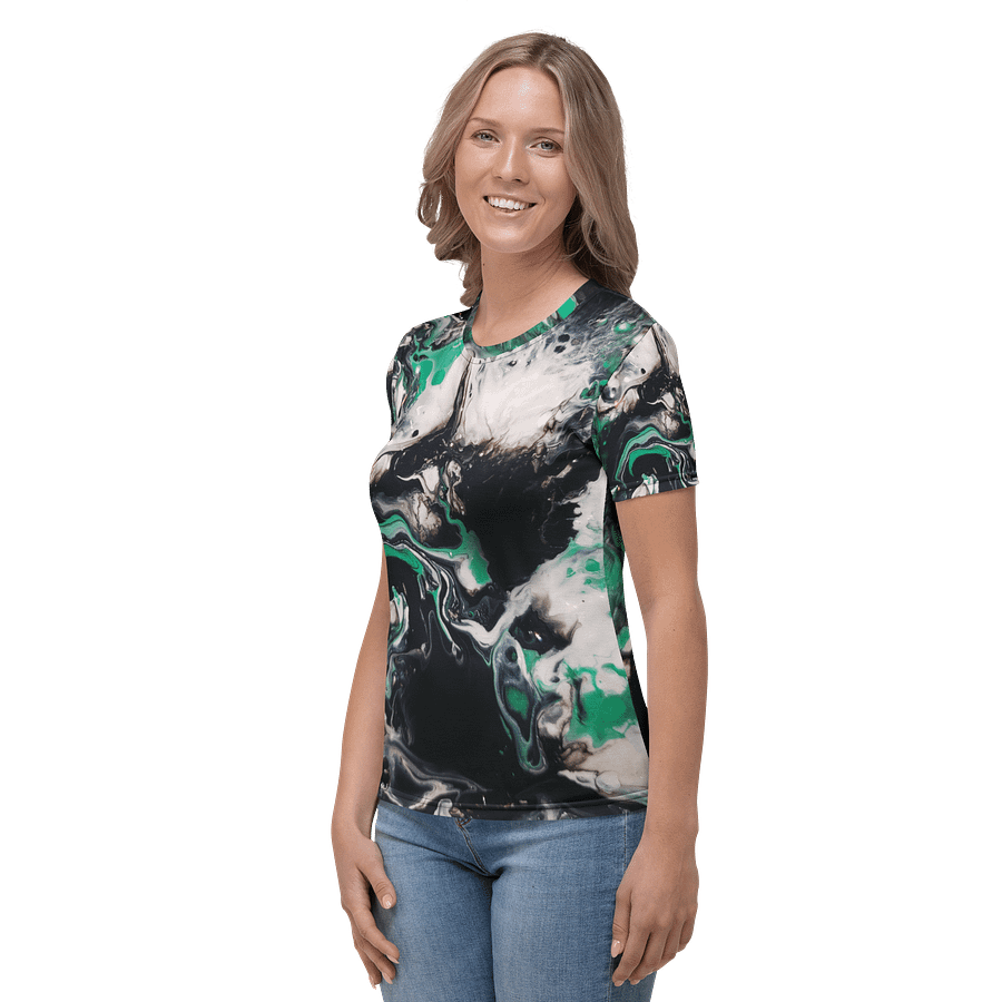 Green Waves - Dreamy Doodles All-Over Print Tee product image (3)