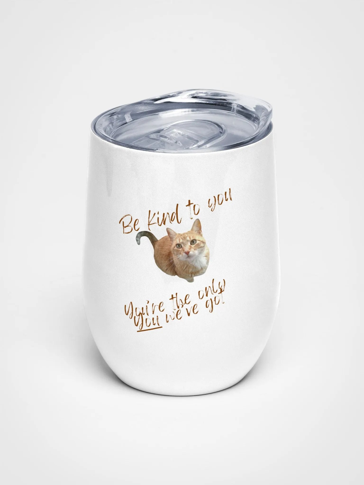 Ginger Cat Kindness Wine Tumbler product image (3)