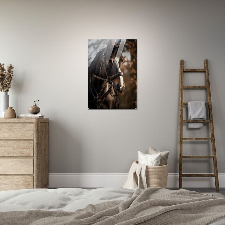 BROWN HORSE FACE GLOSSY ACRYLIC PRINT product image (2)