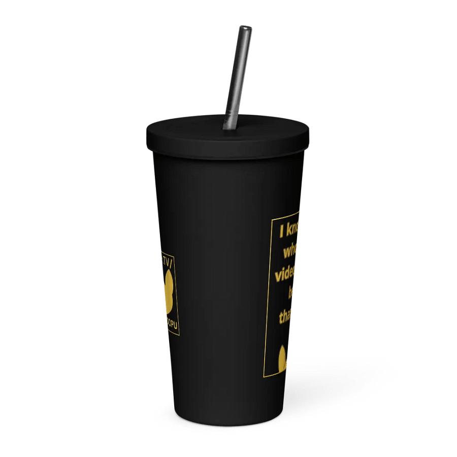 Doopsters - I know a Dog Gamer - 20 Ounce Insulated Tumbler with Straw product image (4)