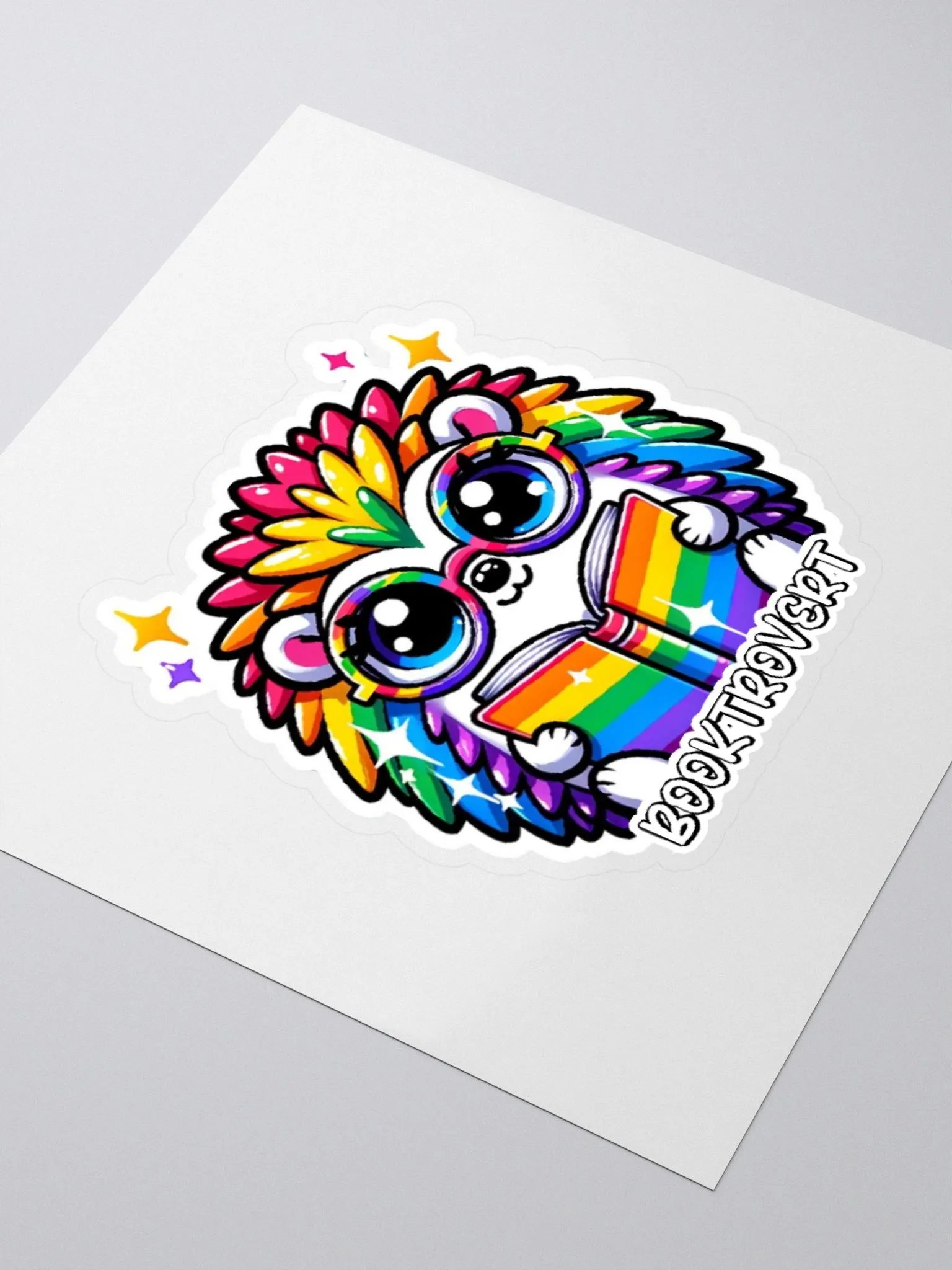Booktrovert Sticker-Rainbow Vibe Sticker-LGBTQIA+ Sticker product image (8)