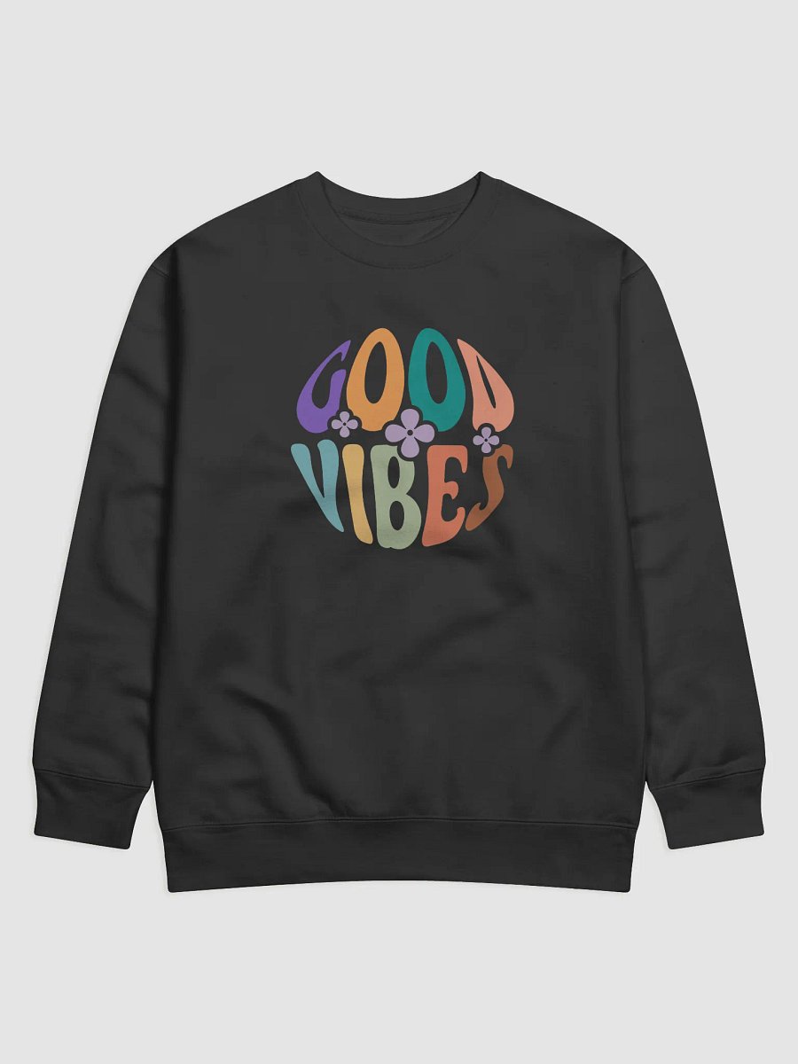 Vibrant Floral Good Vibes Sweatshirt product image (1)