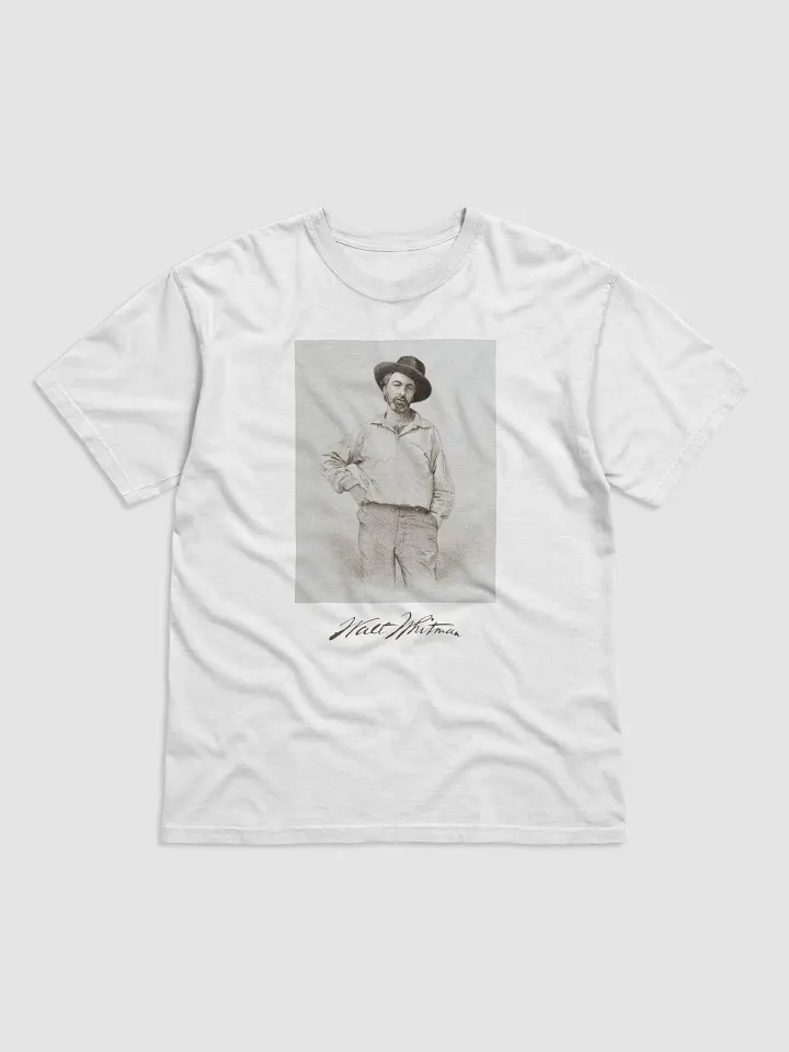 Walt Whitman Steel Engraving by Samuel Hollyer (1854) - T-Shirt product image (1)
