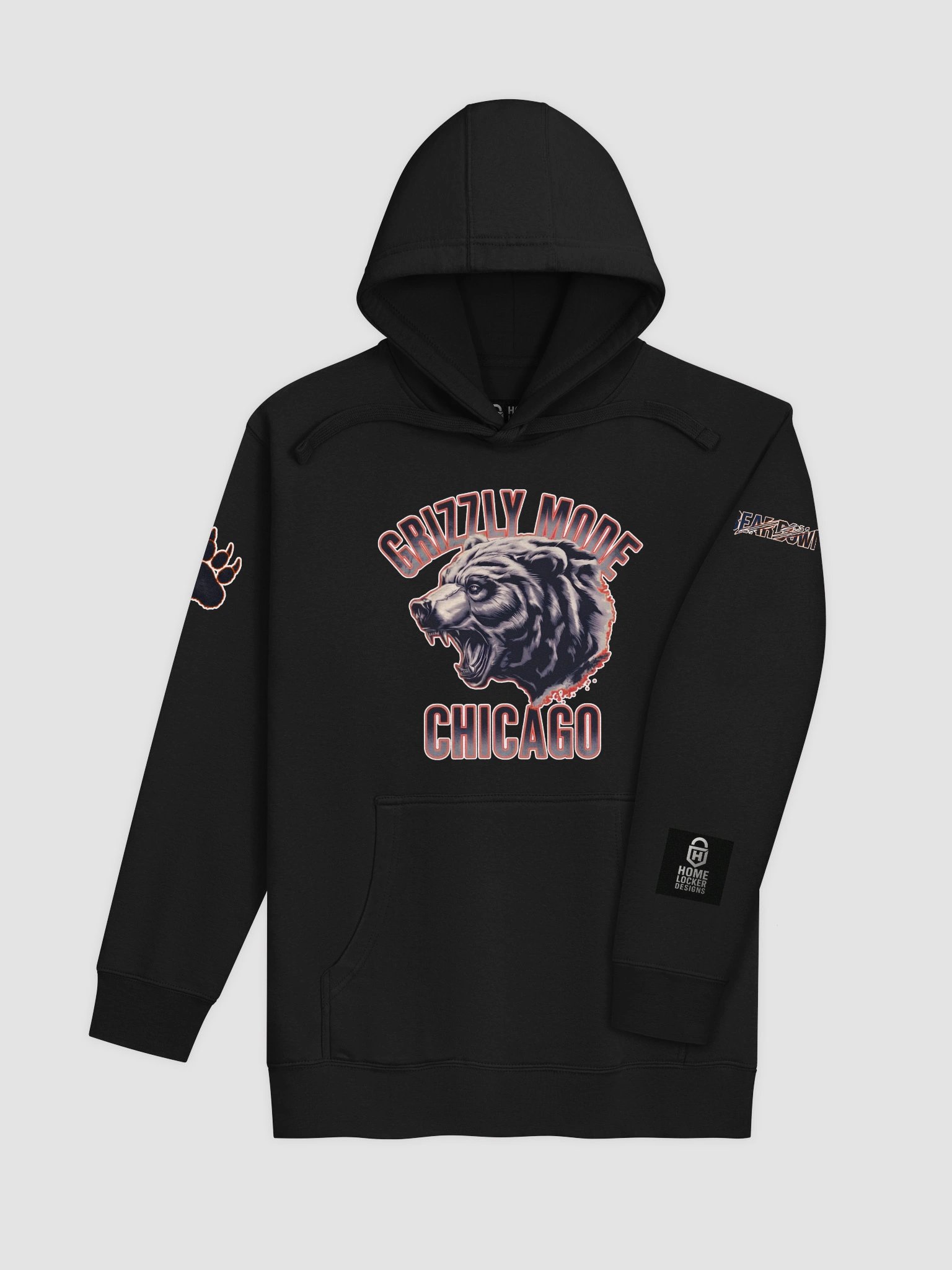 Grizzly Mode Cotton Blend Hoodie | Chicago | Football | Home Locker product image (23)